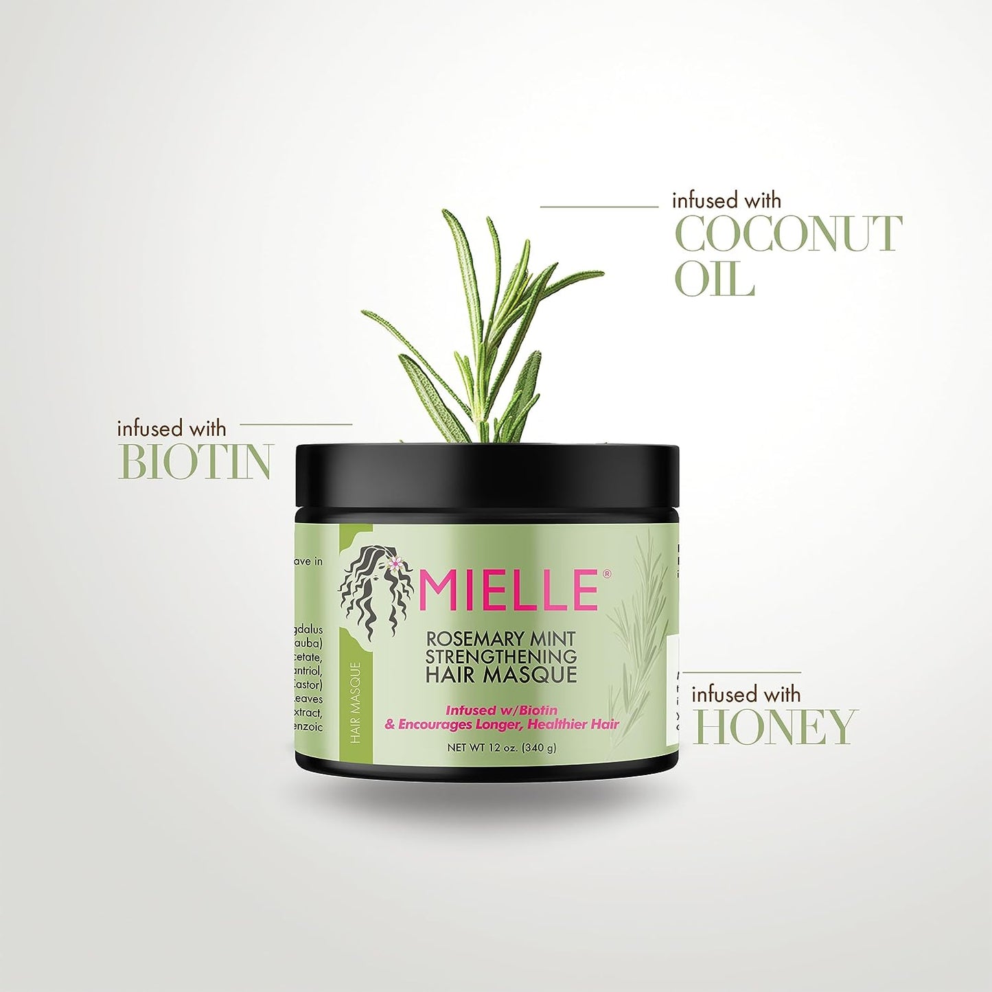Mielle Organics Mascarilla fortalecedora para cabello - Romero y Menta