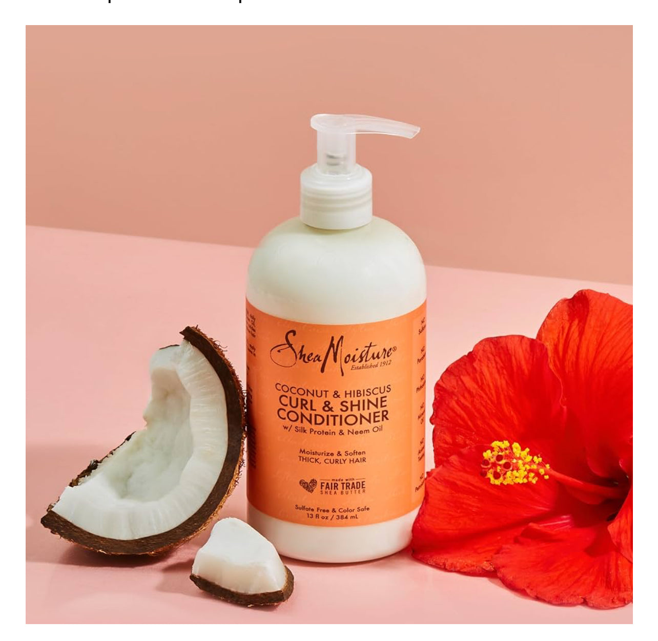 Acondicionador para cabello rizado de coco, Karité e Hibiscus Shea Moisture