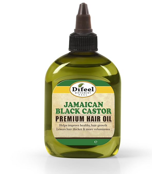 Difeel Aceite de ricino negro jamaicano natural de alta calidad, 7.1 onzas, para el crecimiento del cabello