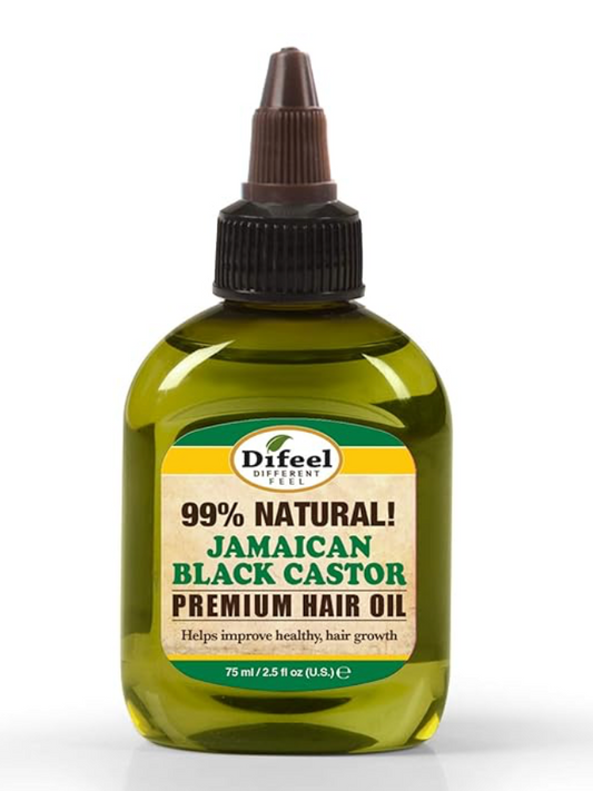 Aceite de ricino negro jamaicano, Difeel Aceite para el cabello 99% natural de primera calidad