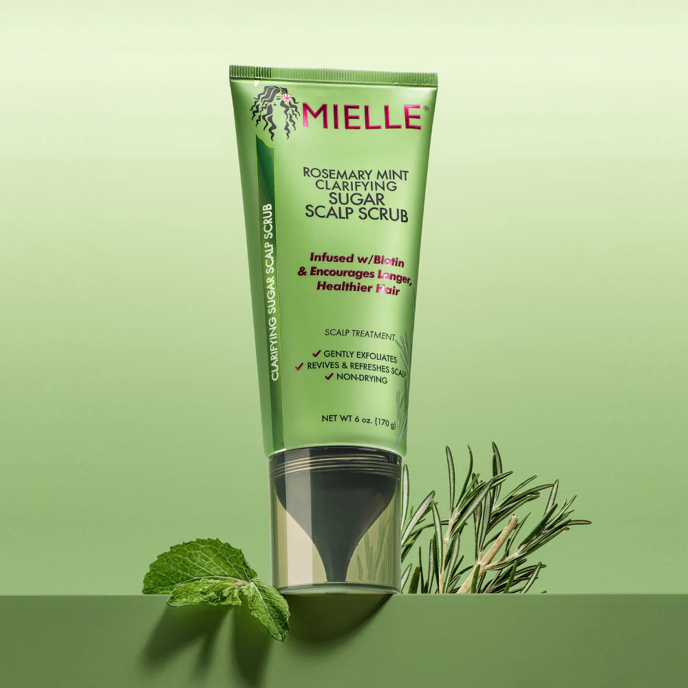 Exfoliante para cuero cabelludo con menta y romero Mielle Organics